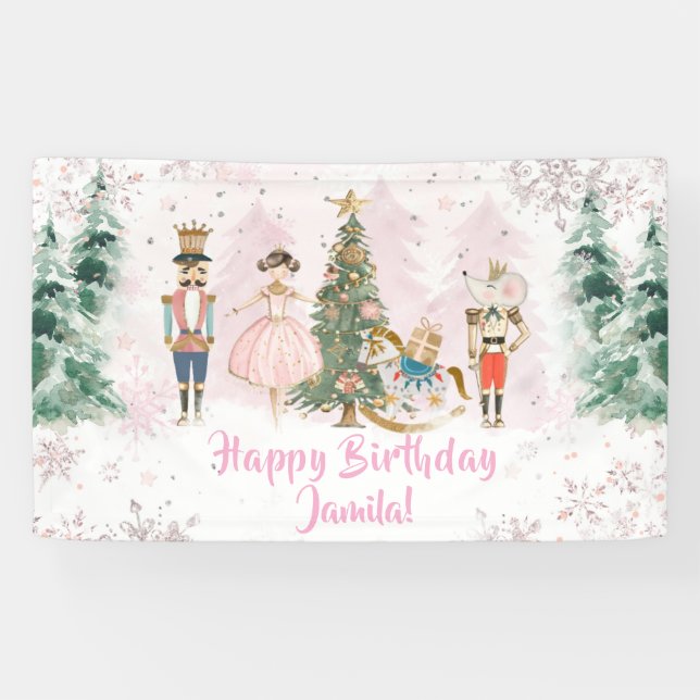 Nutcracker Birthday Sugar Plum Party Banner (Horizontal)