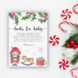 Nutcracker - books for baby ticket enclosure card<br><div class="desc">Celebrate with this Nutcracker themed baby shower party!
Watercolor Nutcracker,  wooden horse toy,  drums. Decorated with holly branches. On the reverse side of the card are holiday christmas pattern (magical snowflakes).
Matching items available.</div>