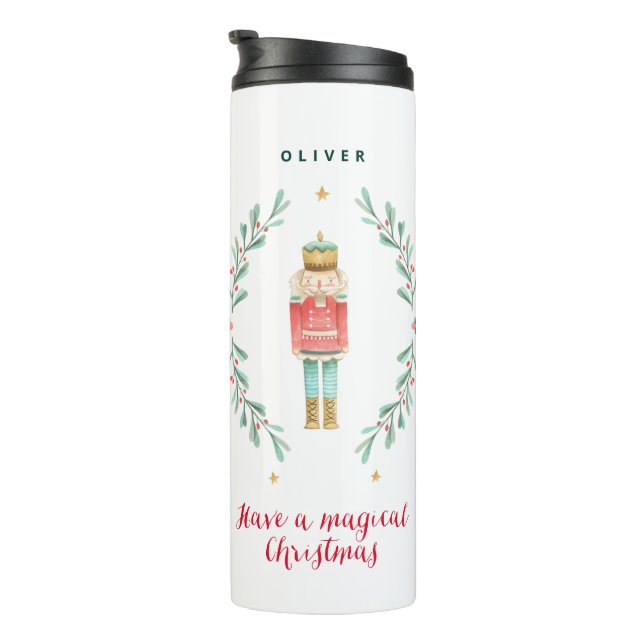 Nutcracker botanical cute Christmas gift Thermal Tumbler (Rotated Right)