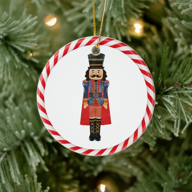 Nutcracker Candy Cane Red Theme Christmas Tree  Ceramic Tree Decoration (Tree)