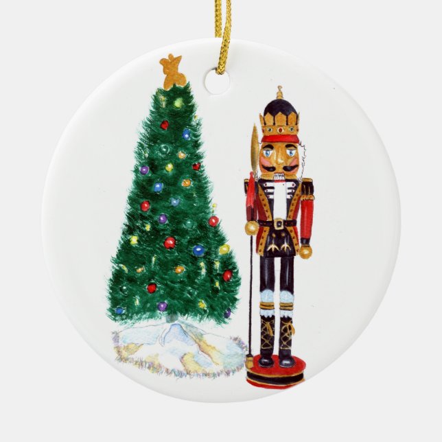 Nutcracker Ceramic Tree Decoration (Front)
