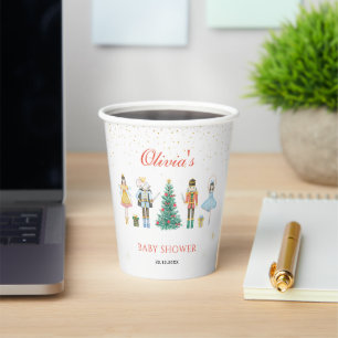 Nutcracker Christmas Baby Shower Paper Cups