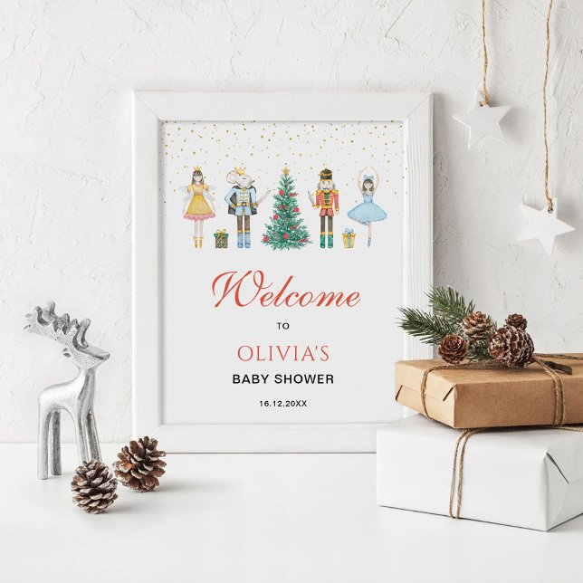 Nutcracker Christmas Baby Shower Welcome Sign (Creator Uploaded)