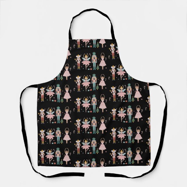 Nutcracker Christmas Ballet Cute Holiday Apron (Front)