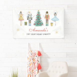Nutcracker Christmas Birthday Banner