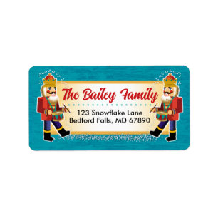 Nutcracker Christmas Card Address Labels