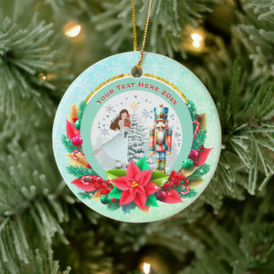 Nutcracker Christmas, Family Holiday Keepsake Gift Ceramic Tree Decoration