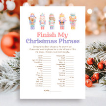 Nutcracker Christmas Finish the Phrase Game