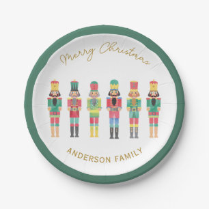 NUTCRACKER CHRISTMAS GIFT STICKER PAPER PLATE