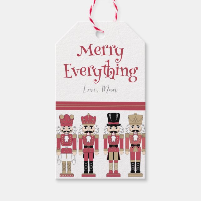 Nutcracker Christmas Gift Tags (Front)