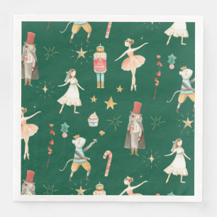 Nutcracker Christmas Holiday Forest Green Napkin