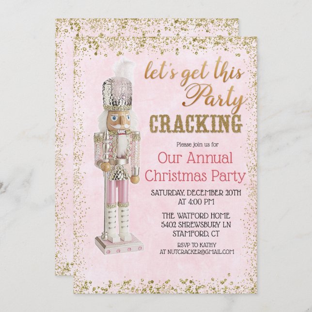 Nutcracker Christmas Holiday Invitation (Front/Back)