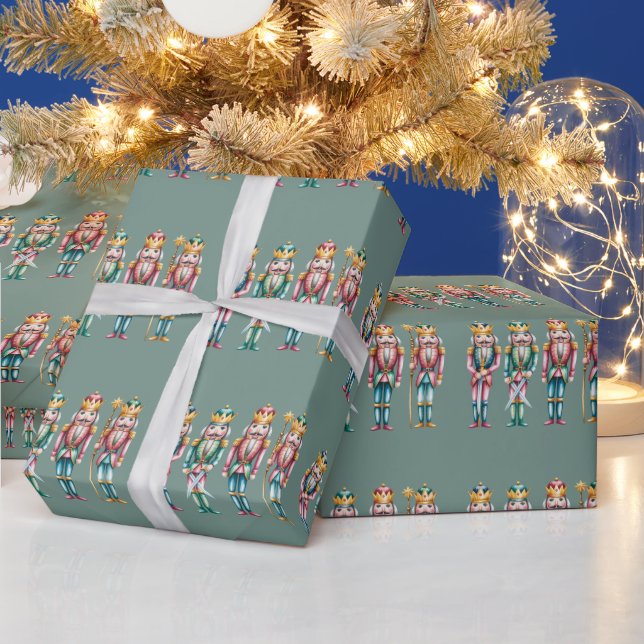 Nutcracker Christmas Holiday Party Festive Xmas Wrapping Paper (Holidays)