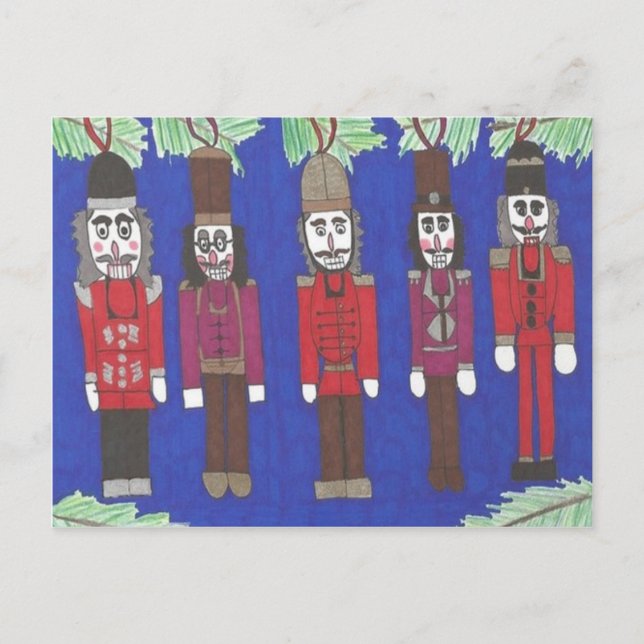 Nutcracker Christmas Holiday Postcard (Front)