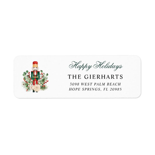 Nutcracker Christmas Holiday Return Address (Front)