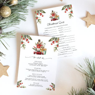 Nutcracker Christmas Menu & Quiz
