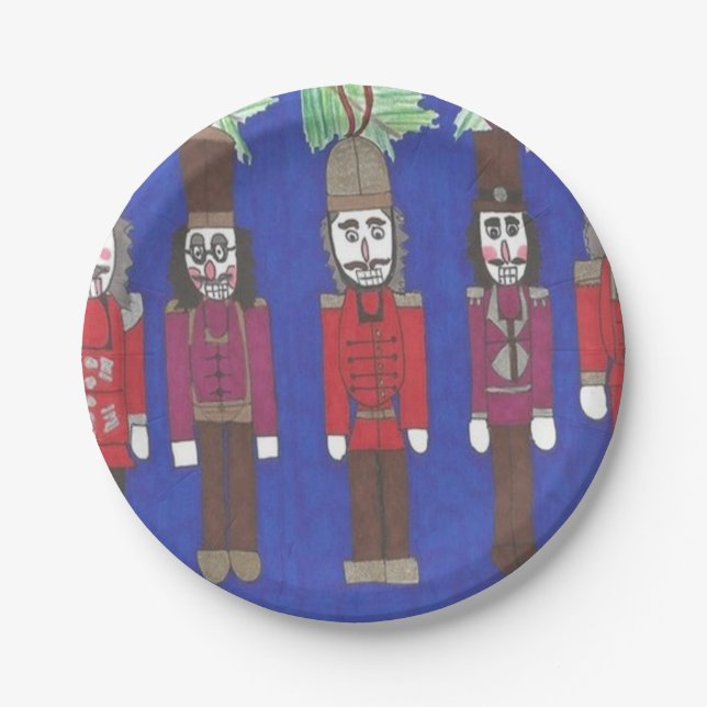 Nutcracker Christmas Paper Plate (Front)