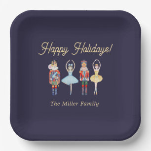 Nutcracker Christmas Paper Plate
