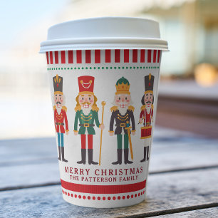 Nutcracker Christmas Party Personalised Name Paper Cups