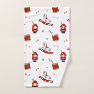 Nutcracker Christmas pattern Hand Towel