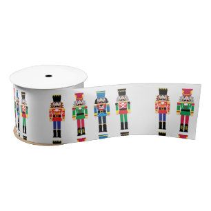 Nutcracker Christmas Pattern  Satin Ribbon