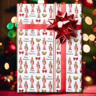 Nutcracker Christmas Personalise Message Wrapping Paper