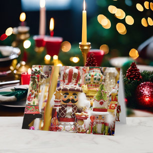 Nutcracker Christmas Personalise Text Signature Holiday Card