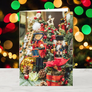 Nutcracker Christmas Personalise Text Signature Holiday Card