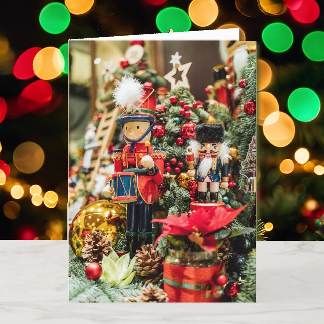 Nutcracker Christmas Personalise Text Signature Holiday Card (Creator Uploaded)