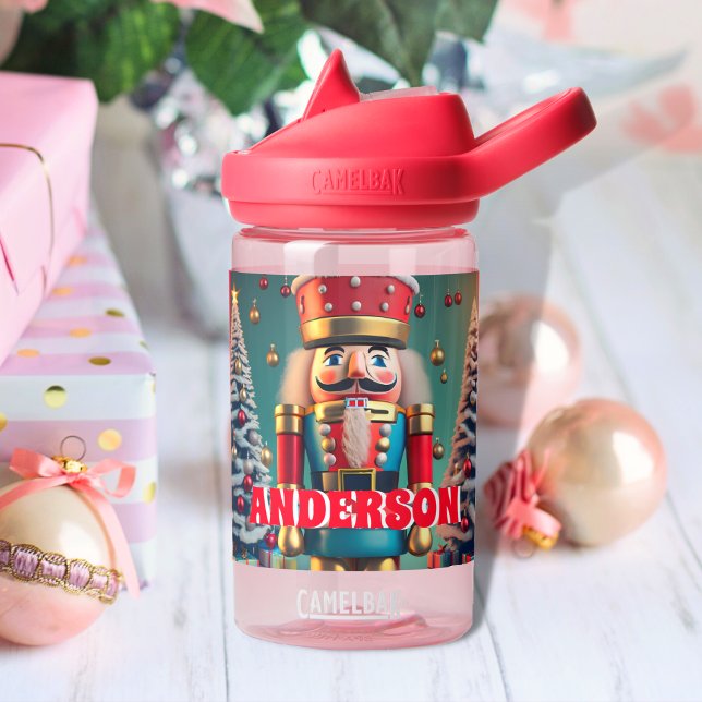 Nutcracker Christmas Personalised Kids Name Water Bottle (Creator Uploaded)