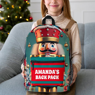 Nutcracker Christmas Personalised Kids Printed Backpack