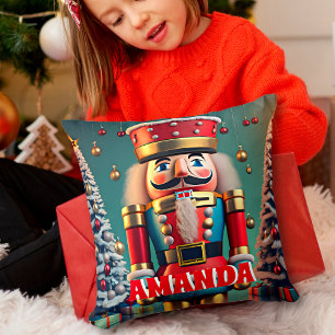 Nutcracker Christmas Personalized Kids Cushion