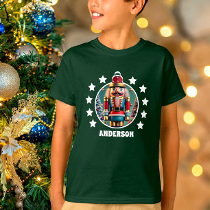 Nutcracker Christmas Personalized Kids Green T-Shirt
