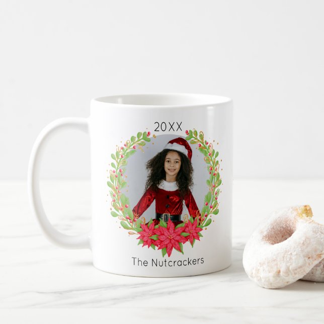 Nutcracker Christmas Photo Coffee Mug (With Donut)