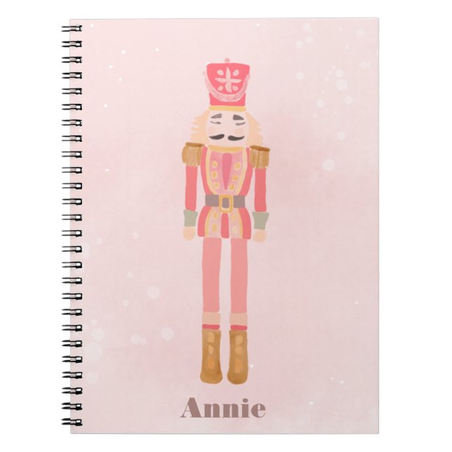  Nutcracker Christmas Pink Pastel Cute Notebook (Front)