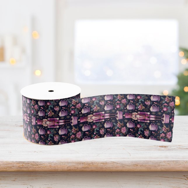 Nutcracker christmas purple ribbon grosgrain ribbon (Creator Uploaded)
