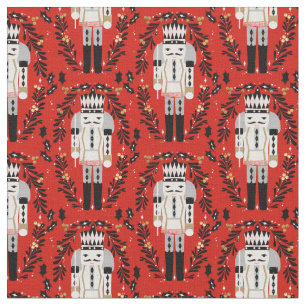 Nutcracker Christmas red Fabric