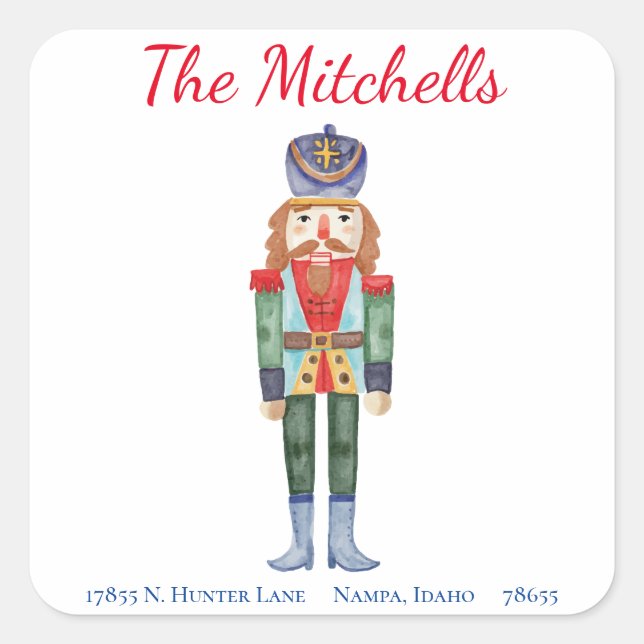 Nutcracker Christmas Return Address Label (Front)