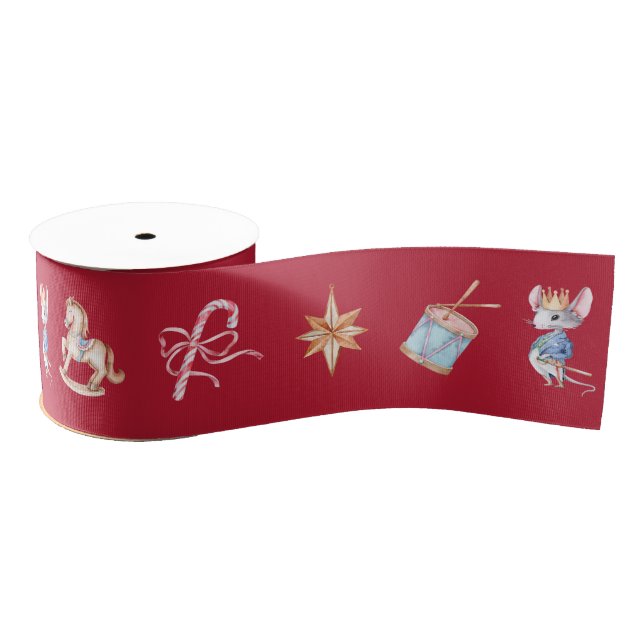 Nutcracker Christmas Ribbon Grosgrain Ribbon (Spool)