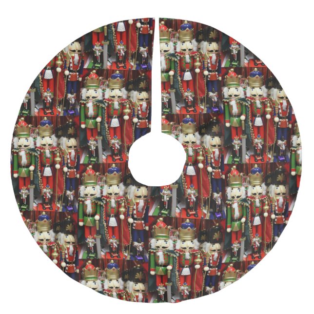 Nutcracker Christmas Soldiers Brushed Polyester Tree Skirt (Front)