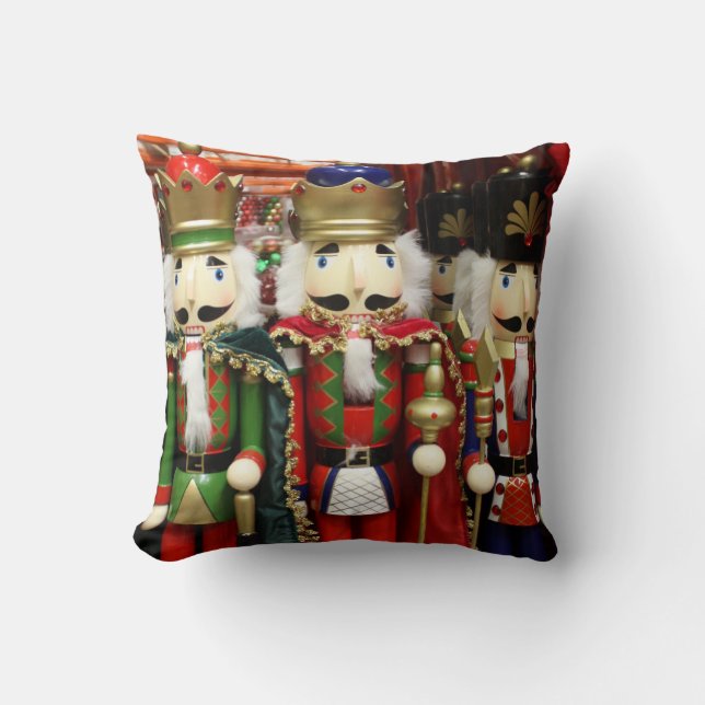 Nutcracker Christmas Soldiers Cushion (Front)