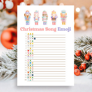 Nutcracker Christmas song Emoji Fun Game Holiday Card