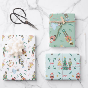 Nutcracker Christmas Wrapping Paper Sheet