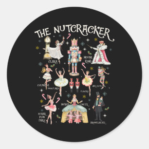 Nutcracker Christmas Xmas Family Matching Pajamas  Classic Round Sticker