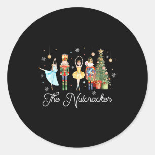 Nutcracker Christmas Xmas Family Matching Pajamas Classic Round Sticker