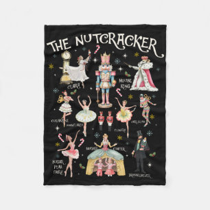 Nutcracker Christmas Xmas Family Matching Pajamas Fleece Blanket