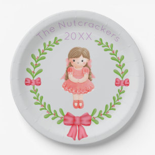 Nutcracker Clara Christmas Paper Plate