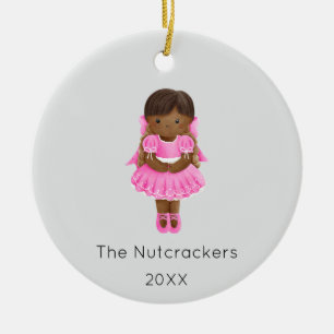 Nutcracker Clara Christmas Photo Ceramic Tree Decoration