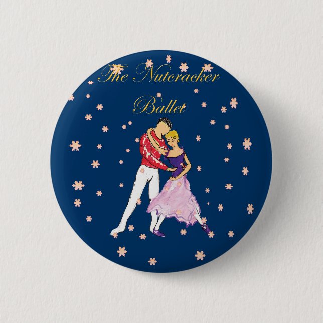 nutcracker-clara & her prince 6 cm round badge (Front)