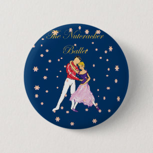 nutcracker-clara & her prince 6 cm round badge